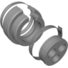 Feed through assemblies for 5/8\" coaxial cable, 102mm (4\"), 3-entries