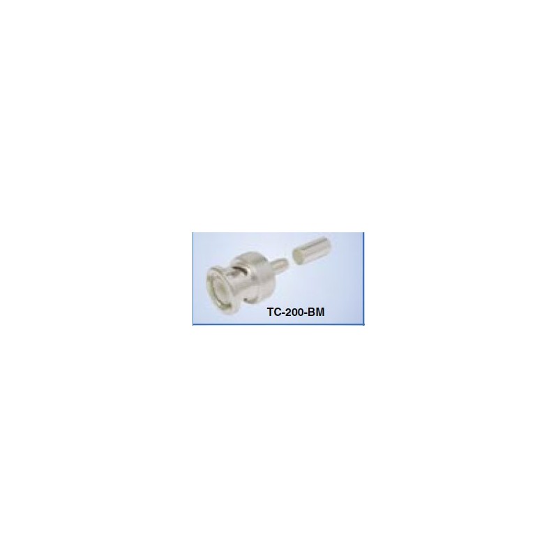 thumbnail image 2 of BNC Male Plug Right Angle Crimp For RG8X RG-8X LMR240 Cable RF Connector 2 of 10