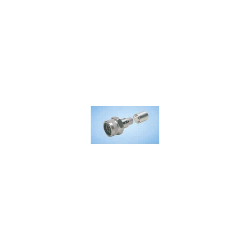 N-Male (plug) crimp (solder-on pin) hex/knurl nut