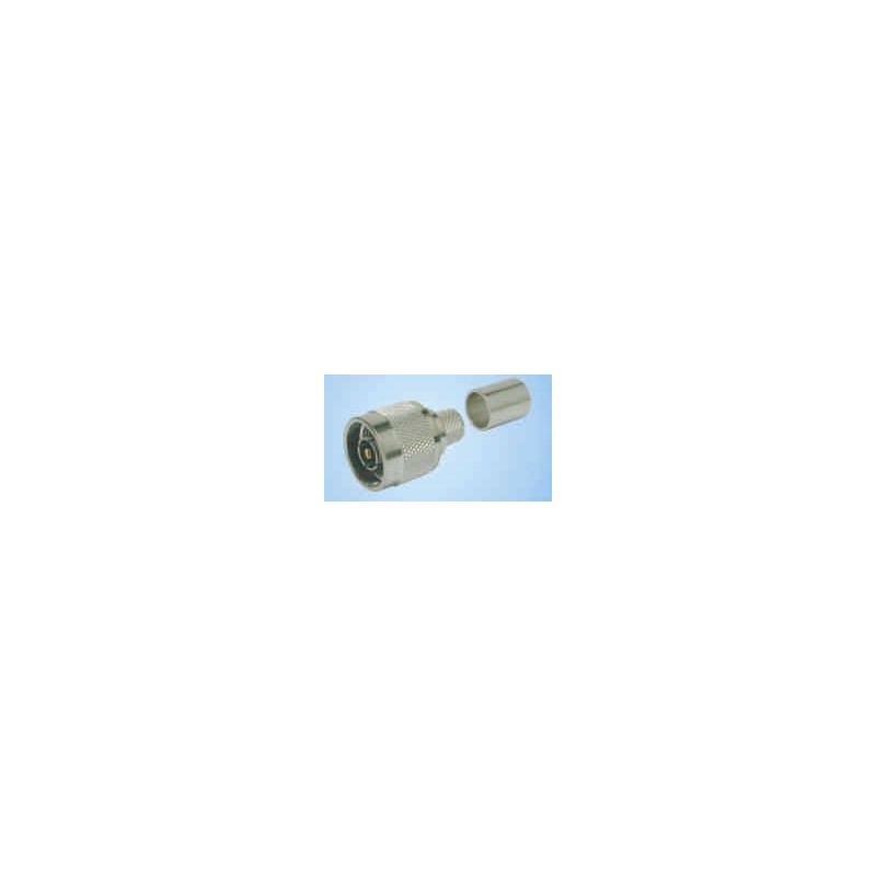N-Male (plug) crimp connector, reverse polarity(female pin)