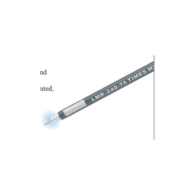 Standard cable, Black PE jacket, 75 Ohm (RG-59 size)