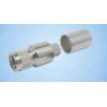 F-Male (plug) crimp connector (non-solder pin) for LMR-400-75; knurled