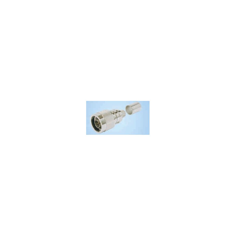 N-Male (plug) crimp connector (non-solder pin) for LMR-400-75