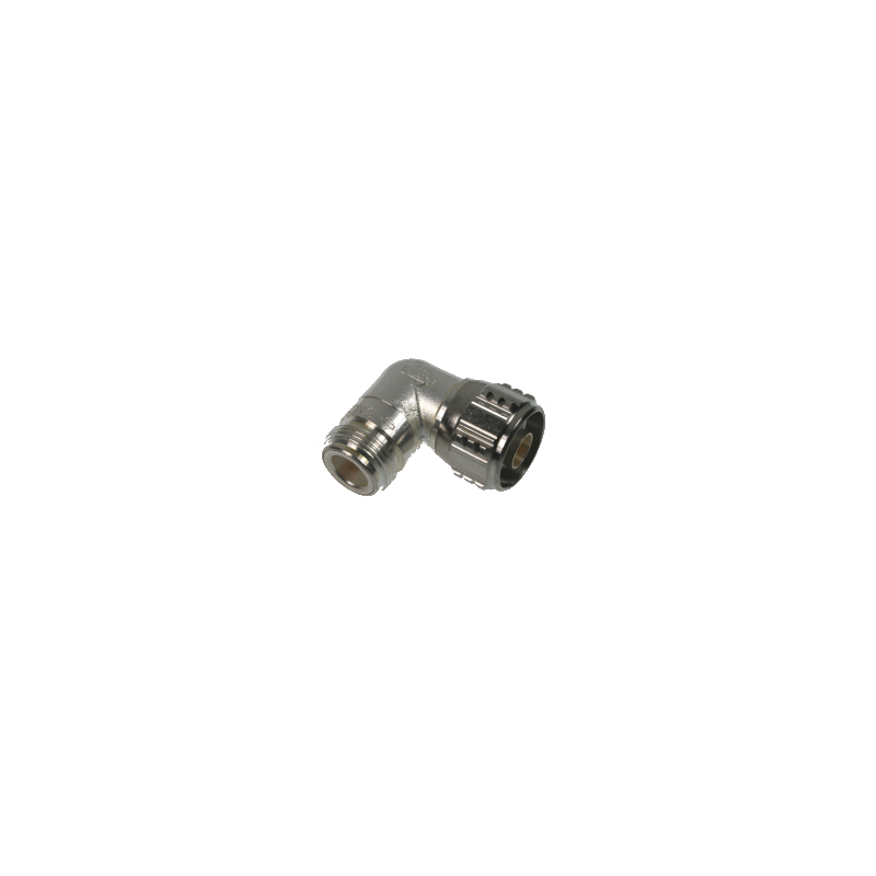 Coaxial Adapter N male - female, right angle