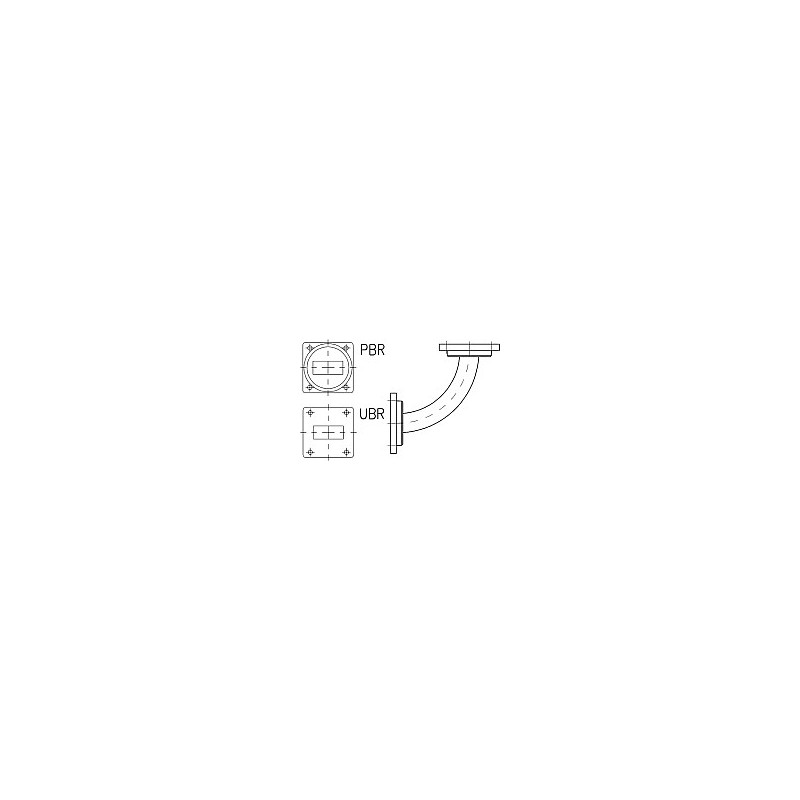 90 Antenna Â° E Plane Bend PBR/UBR220