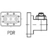 Waveguide to N Female Coax Adapter PDR40