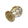 3-1/8\" EIA Female Connector for 2-1/4\" Coaxial Cable, Gas Barrier O-ring sealing, Brass/Silver