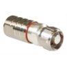 N Male Connector for 3/8\" Coaxial Cable, Straight Threaded Gasket sealing