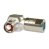 N Male Connector for 1/2\" Coaxial Cable, Right Angle Threaded Gasket sealing, Silver/Silver