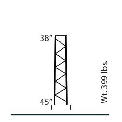 RSL SERIES SELF SUPPORTING TOWER, 20 FEET TALL, 38\" TOP WIDTH 45\" BOTTOM WIDTH