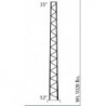 ROHN RSL SELF SUPPORTING TOWER, 50 FEET TALL, 35\" TOP WIDTH, 52\" BOTTOM WIDTH