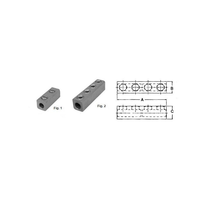 1/0-14 Type \"SR\" Aluminum Splicers/Reducers