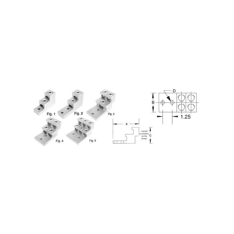 750-1/0 Aluminum Dual-Rated Solderless Connectors