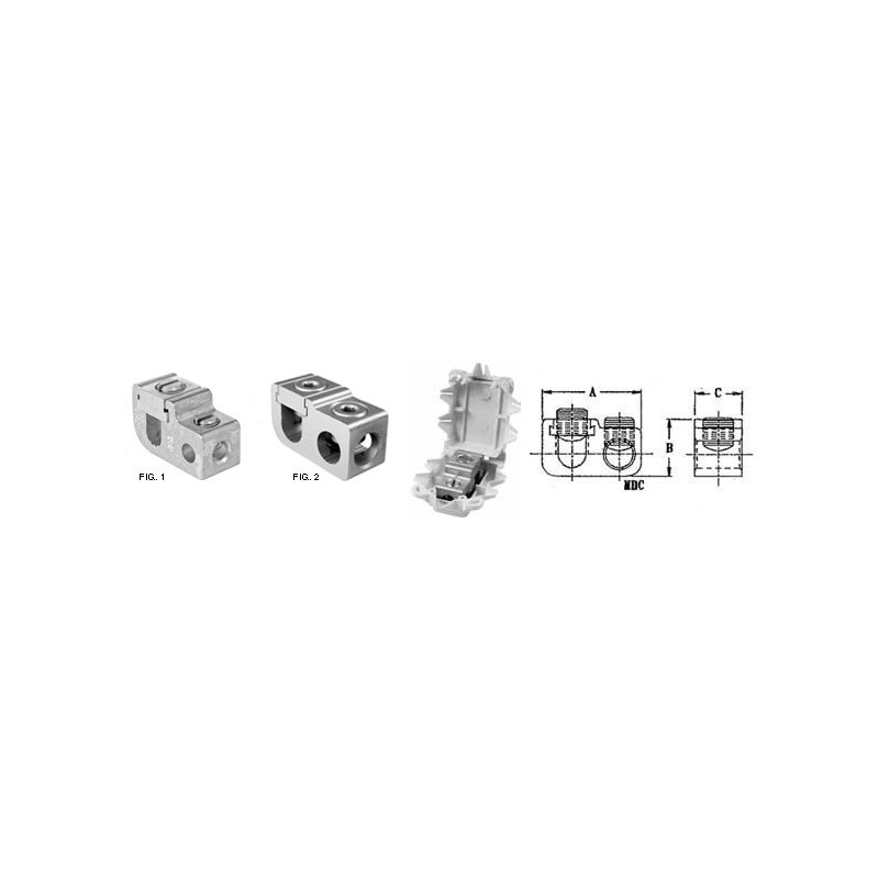 250-1/0-1/0-14 Type GGPT : Dual-Rated Solderless Connectors