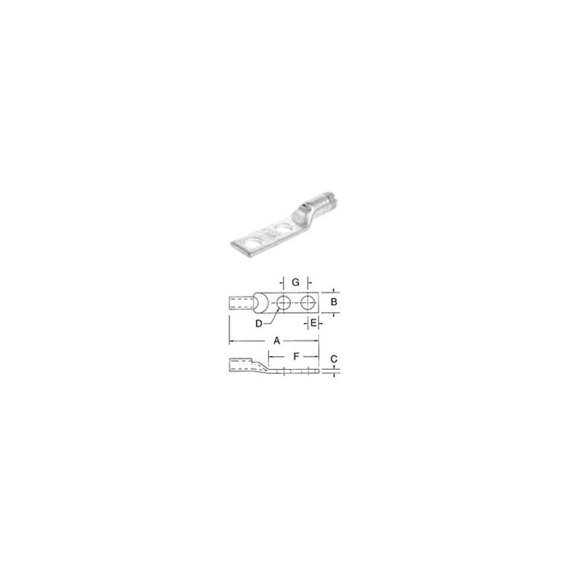 1.91 Red 71123-4 Two-Hole Short Barrel Copper