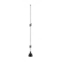 Spring Base / Whip, Enclosed, 3.4 dB, 824 - 896 MHz, .100 Dia Stainless Whip