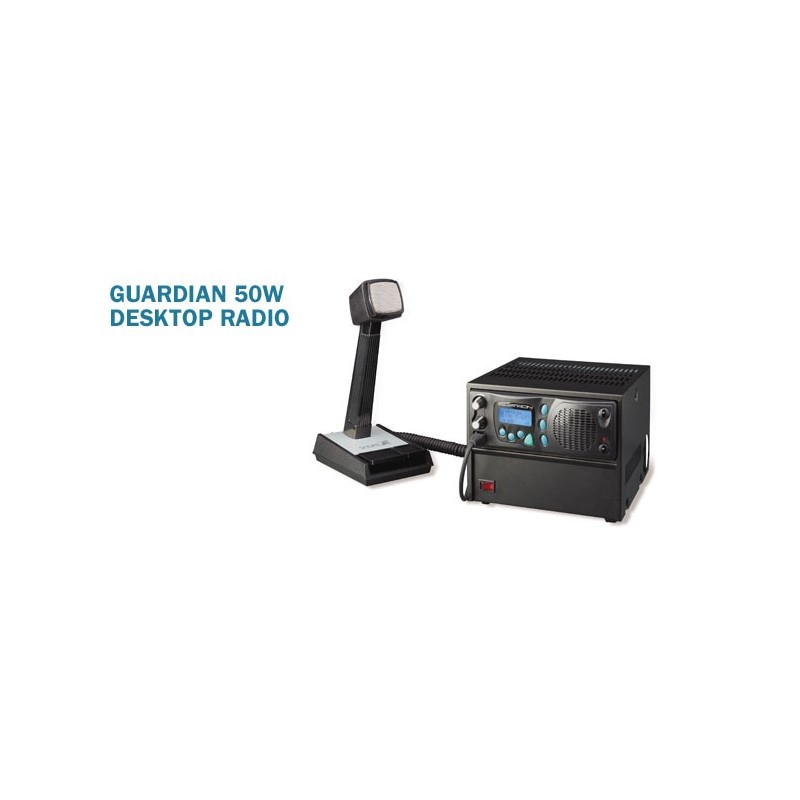 50W Desktop radio (includes integrated ac power supply, power cable, operator manual & guide)