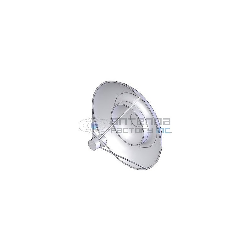 SPC8200-46.3-2.0: High Performance Cassegrian Dual Reflector Antenna, 8.2-8.5 GHz, 46.3 dBi gain