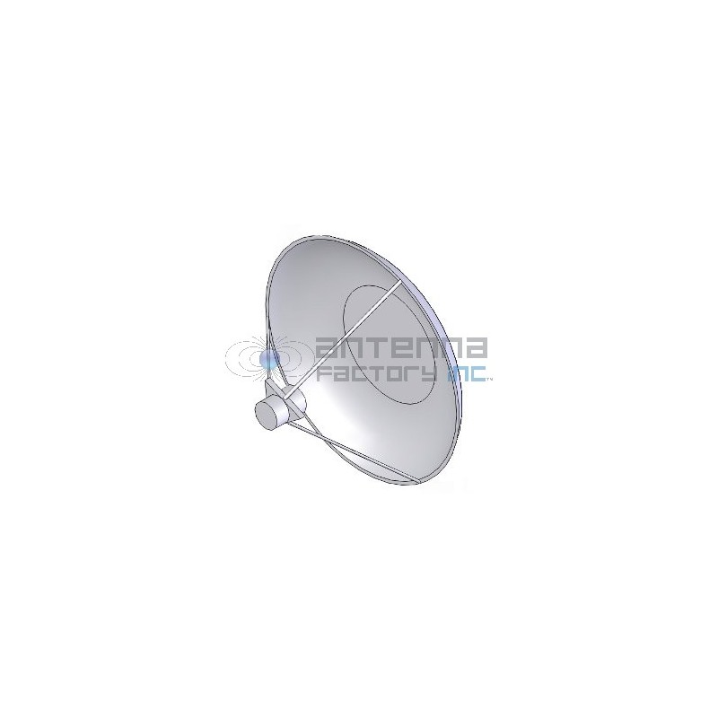 SPF17G-44.4-1.2: Standard Performance Front Feed Antenna, 17.7-19.7 GHz, 44.4 dBi gain