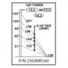 25G 160ft 90MPH Guyed Tower