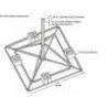 NON-PENETRATING ROOF MOUNT - MAST 3\" O.D., 36\" HEIGHT