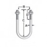 U-Bolts, Round Bend, Galvanized - Weight 52/100