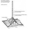 ROHN Non-Penetrating Roof Mount, 2-7/8\" OD x 120\" Tall