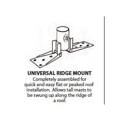 Telescoping Masts Universal Ridge Mount holds masts to 1 3/4\" O.D.