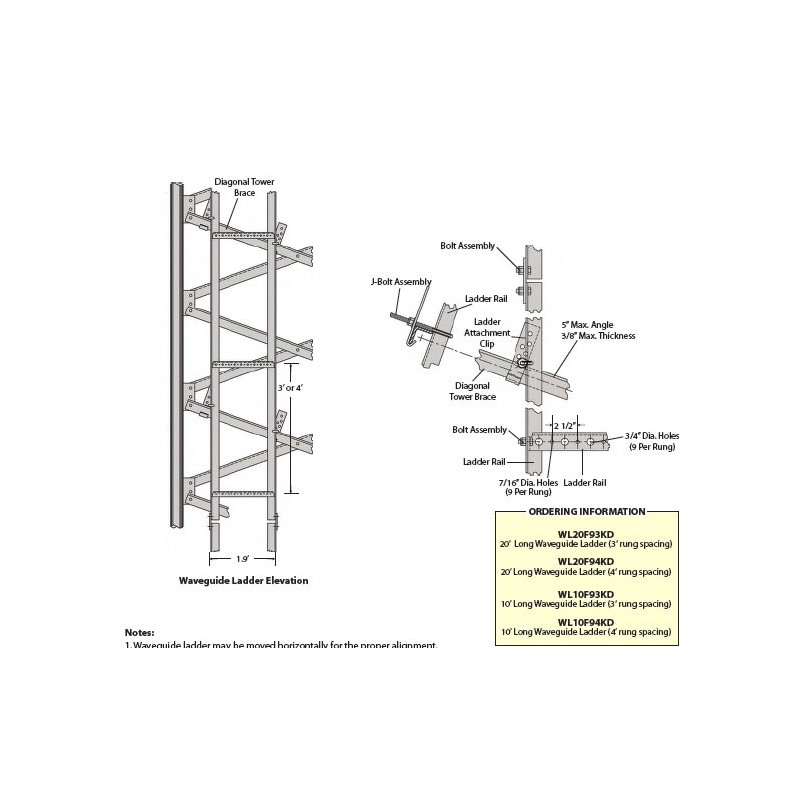 20\' LONG WAVEGUIDE LADDER