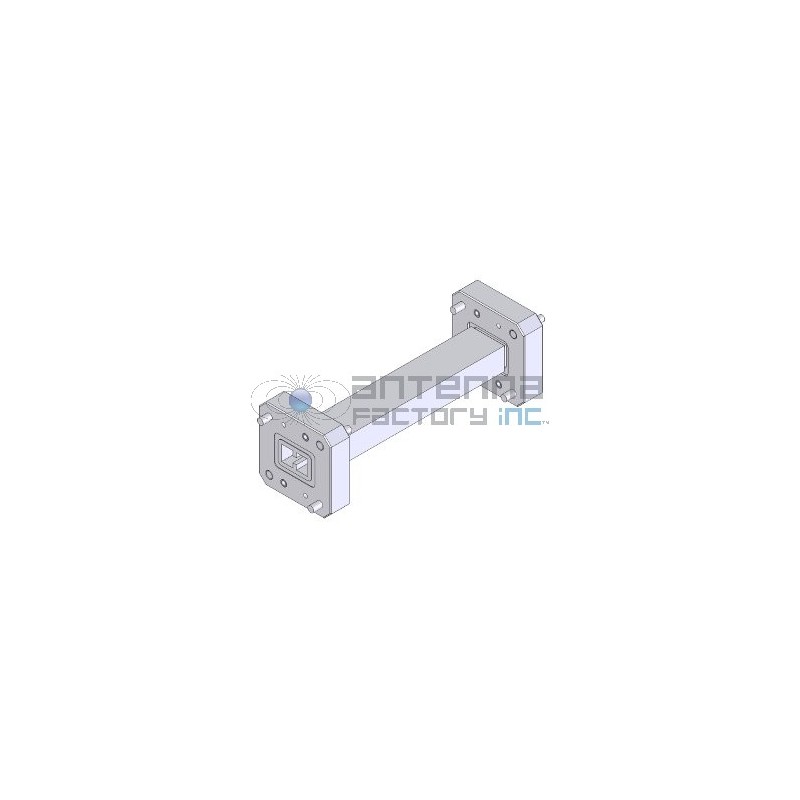 WR-650 Double Ridge Straight Section, 12\", 1.12-1.70 GHz