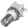 BNC FEM R/A LOW-PROFILE PCB MNT 50 OHM, (WHITE), A,G,P; W/ SNAP LEGS;  W/ HARDWARE