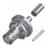 BNC FEM CRIMP BLKHD, N,G,D; FOR RG-58/U, CBL GRP C