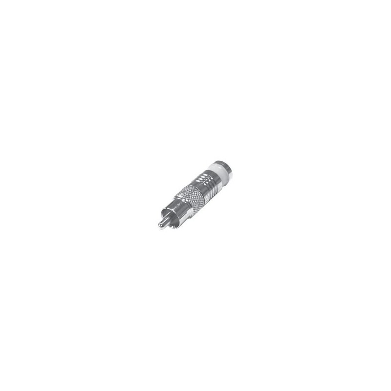RCA MALE COMPRESSION CRIMP, RG-59, WHITE RING